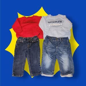 Baby Boy Outfits 6-9M Calvin Klein Tommy Hilfiger OshKosh Cat & Jack Jeans Lot